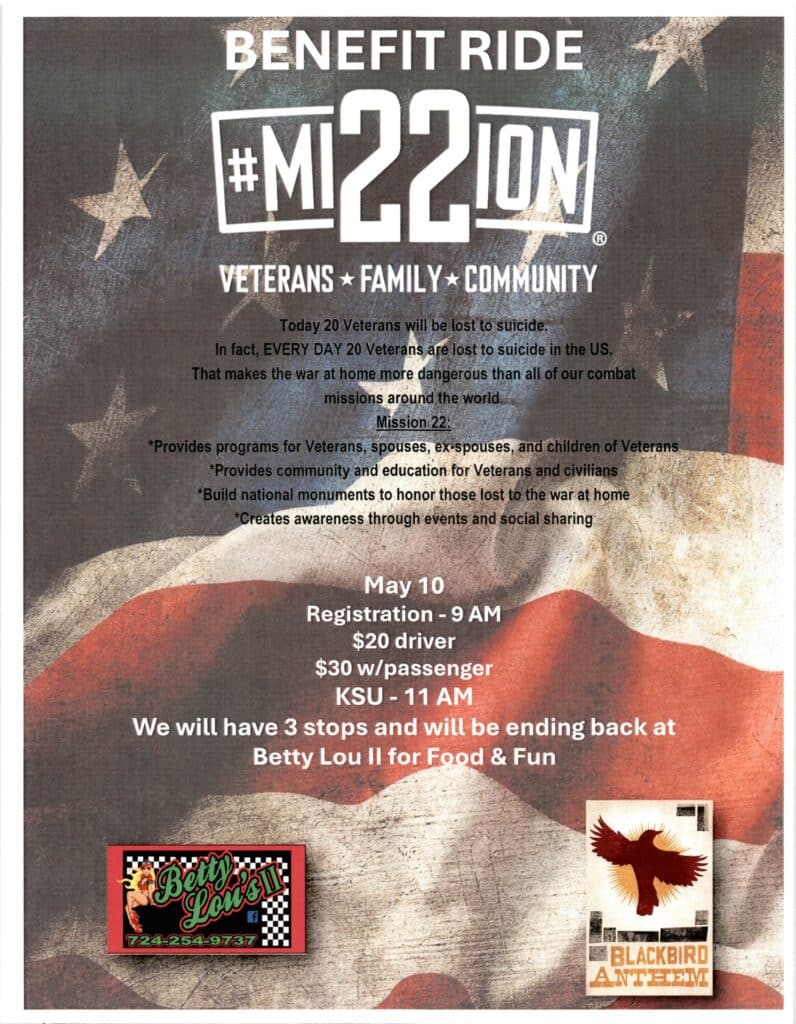 Mission 22 Benefit Ride May 10 2025